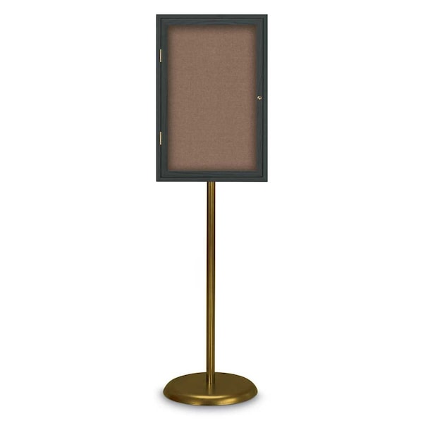 Corkboard, Triple Door, Radius Frame, 96x48", Bronze/Pearl